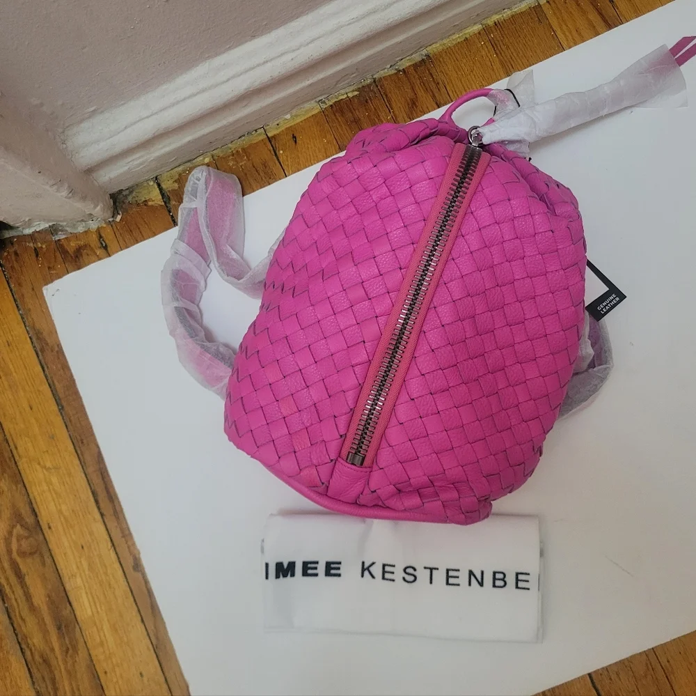 Aimee Kestenberg Hot Pink Tamitha leather‎ Backpack